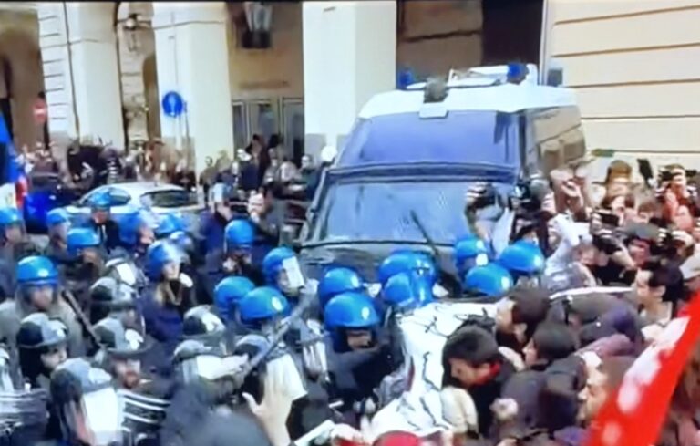 Cortei, tensione e scontri a Roma e Torino. Youssef Siher,  indagato “la mente” del Movimento 17 ottobre